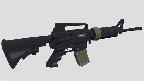 Low-poly M4 assault rifle - Download Free 3D model by szaw [fb85c45] - Sketchfab