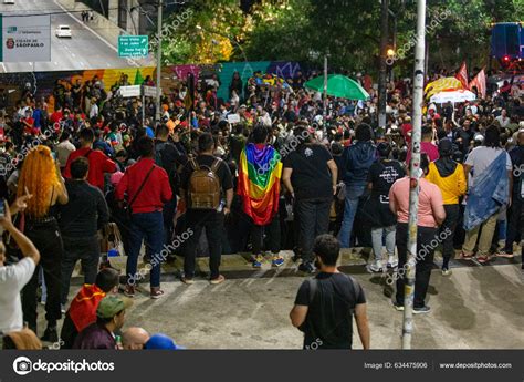 Paulo Brazil January 2023 Amnesty Demonstration Democracy Bolsonarist ...