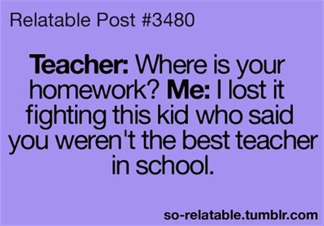 funny homework excuses - Dump A Day