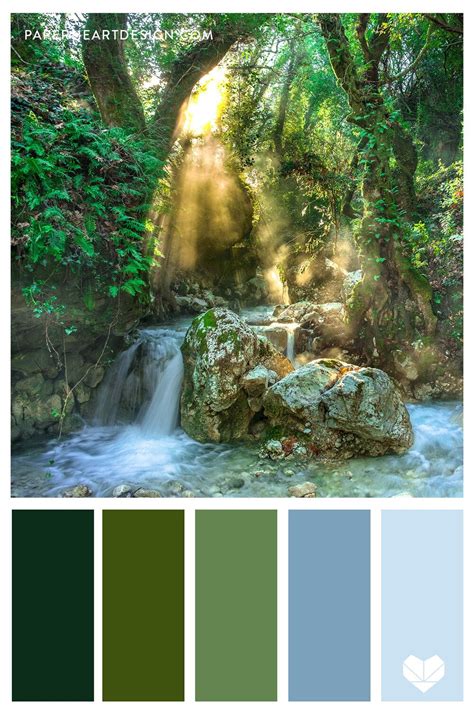 Forest Color Palette Greens and Blues | Nature color palette, Green ...