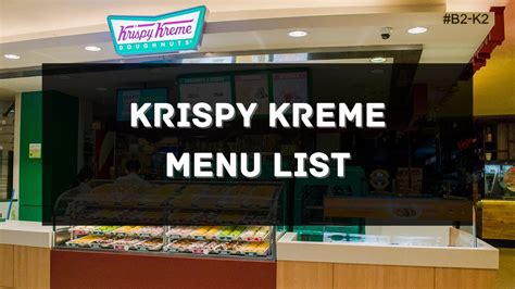 Krispy Kreme Menu with Price 2024 Singapore [UPDATED]