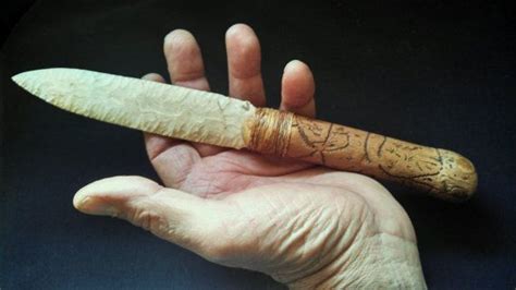 Stone Age Knife Replica - Keokuk Blade hafted to Worm Wood Handle ...