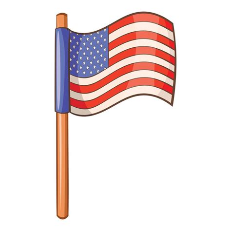 icono de la bandera americana, estilo de dibujos animados 15209466 Vector en Vecteezy