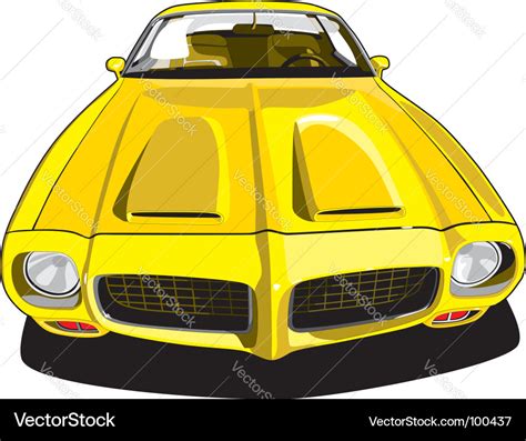 Yellow sport car Royalty Free Vector Image - VectorStock