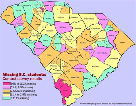 South Carolina School District Map - Large World Map