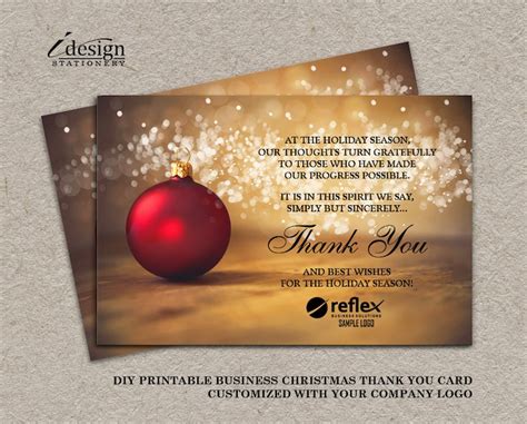 Business Christmas Cards Printable Business Holiday Card | Etsy