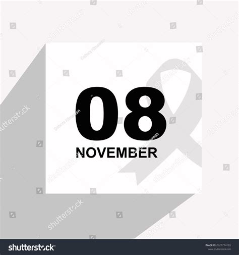 Calendar November 8 Icon Illustration Mourning Stock Illustration ...