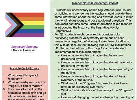 Progress Pride Flag (Elementary Grades) – The Queer Mathematics Teacher