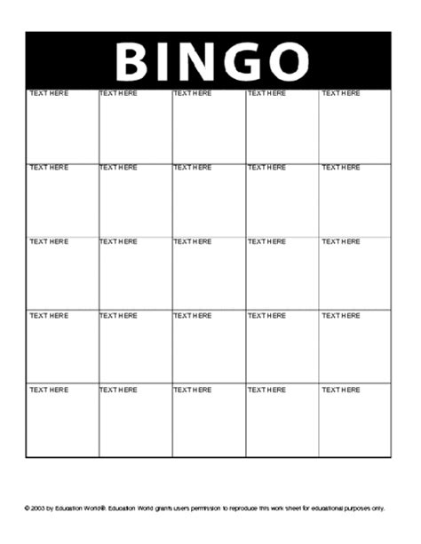 Human Bingo Template Blank