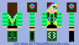 Neon Girl Minecraft Skin