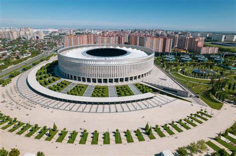 Krasnodar, Russia - May 2019: Aerial View of Krasnodar Stadium and the Galitsky Park Editorial ...