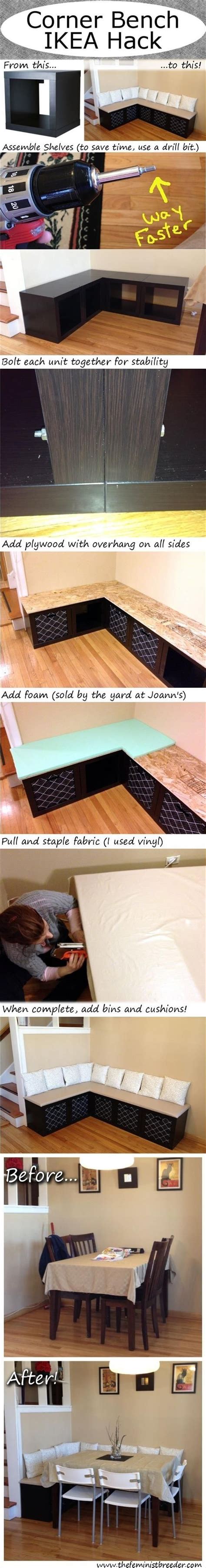 corner bench ikea hack | Ikea wall shelves, Corner bench, Corner bench with storage