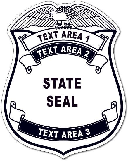 State Trooper & State Police Badge Stickers | StickerShopLaw.com