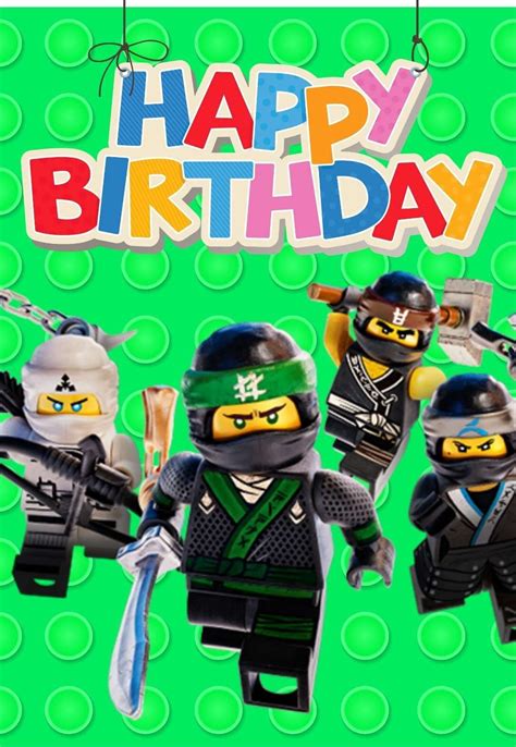 Lego Birthday Cards, Lego Birthday Invitations, Lego Ninjago Birthday, Birthday Card Messages ...
