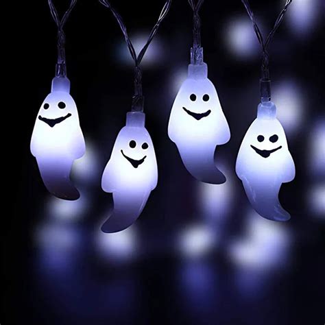 String Lights 2.5m 20LED Halloween Ghost Waterproof String Lights Battery Operated Lights with ...