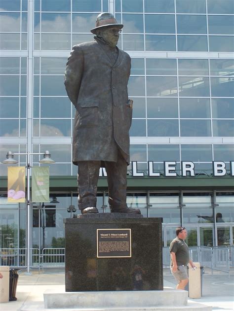 Vince Statue in front of Lambeau Field Statue | Lambeau field, Green bay packers, Green bay