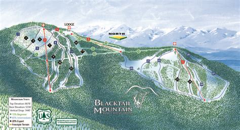 Blacktail Mountain Ski Area Trail Map | OnTheSnow