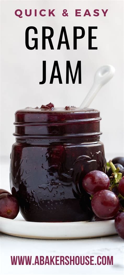 Easy Grape Jam {no pectin added} | A Baker's House