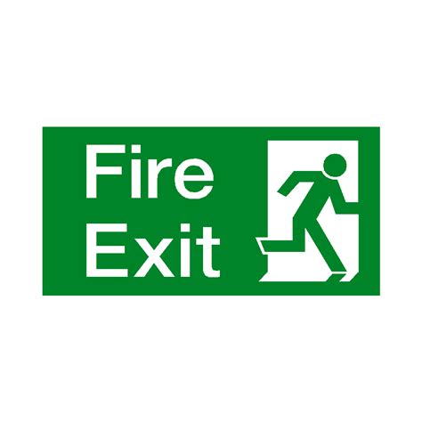 Fire Exit Sign Right | Safety-Label.co.uk