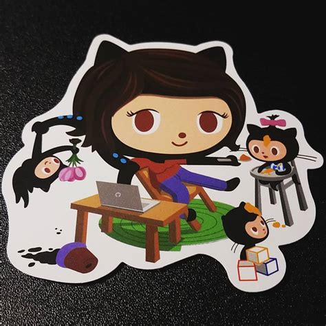 They were giving out GitHub stickers in my office today. This one ...