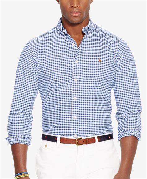 Lyst - Polo Ralph Lauren Slim-fit Stretch-oxford Shirt in Blue for Men