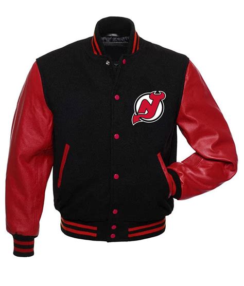 Red and Black New Jersey Devils Varsity Jacket - Jackets Expert