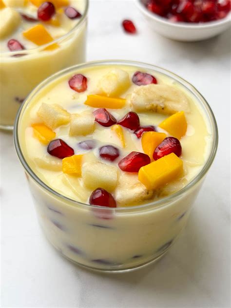 Fruit Custard Recipe | Alphafoodie