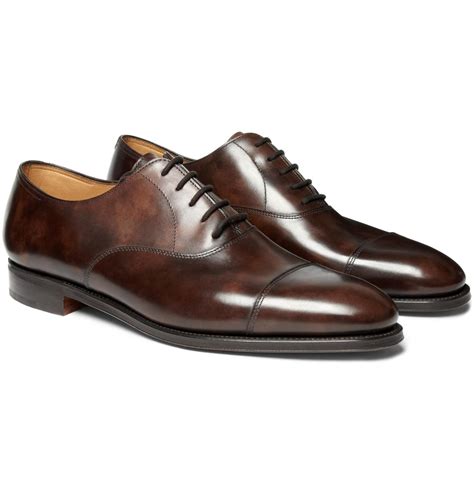 John Lobb City Ii Burnished-leather Oxford Shoes in Brown for Men - Save 15% - Lyst