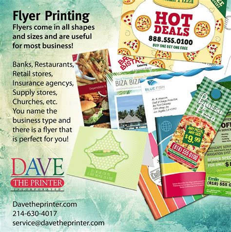 Flyer Printing | Dave the Printer | Dallas, TX