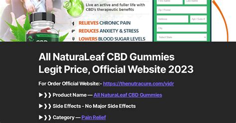 All NaturaLeaf CBD Gummies Legit Price, Official Website 2023