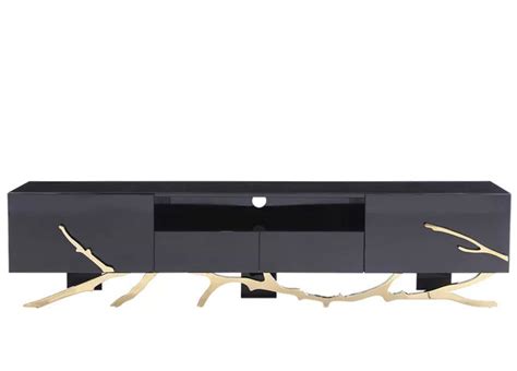 TV Lowboards Italian Design Modern TV Stand Gold Metal Living Room Woo – TheTrendWillOut Metal ...