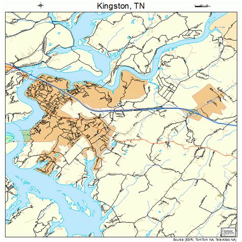 Kingston Tennessee Street Map 4739620