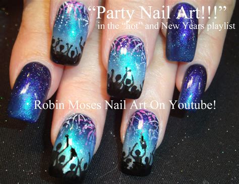 Nail Art by Robin Moses: "New Year's Eve Nail Art" "2014 nail art ...