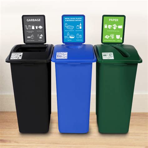 RUBBERMAID COMMERCIAL PRODUCTS 50 gal Rectangular Recycling Rollout