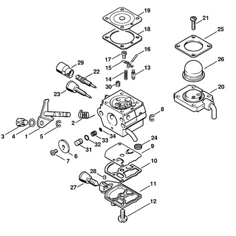 Stihl FS 55 Brushcutter (FS55R-Z) Parts Diagram, Carburetor C1QS71