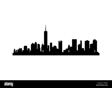City landscape silhouette background. Vector eps10 illustration Stock Vector Image & Art - Alamy