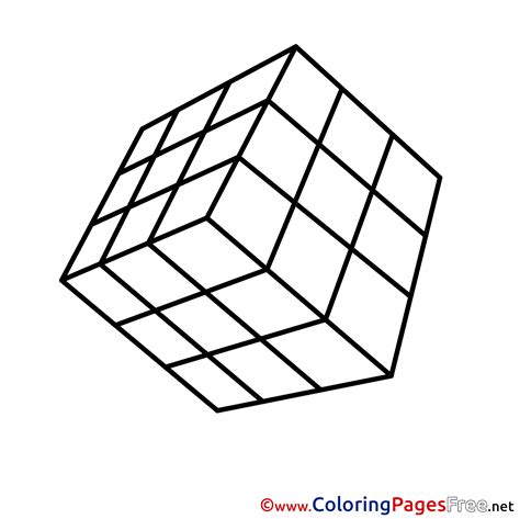 Cube Coloring Pages - Kidsuki