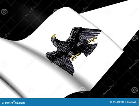 Flag of Prussia 1918-1933. 3D Illustration Stock Illustration - Illustration of emblem, wind ...