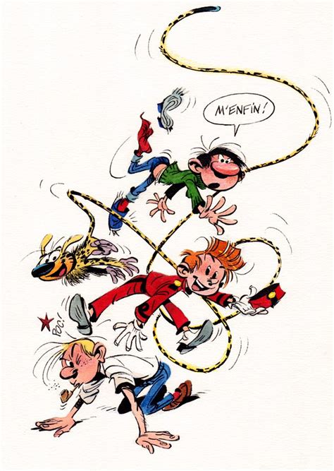 Fantasio, Spirou, Marsupilami et Gaston, par Fabrice Tarrin, d'après ...