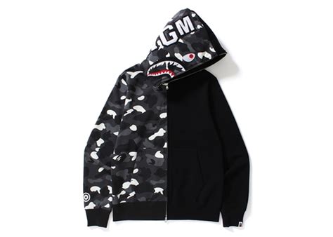 Bape City Camo Half Shark Full Zip Hoodie Bathing Ape