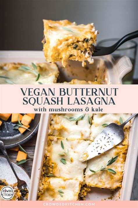 Vegan Butternut Squash Lasagna - Crowded Kitchen