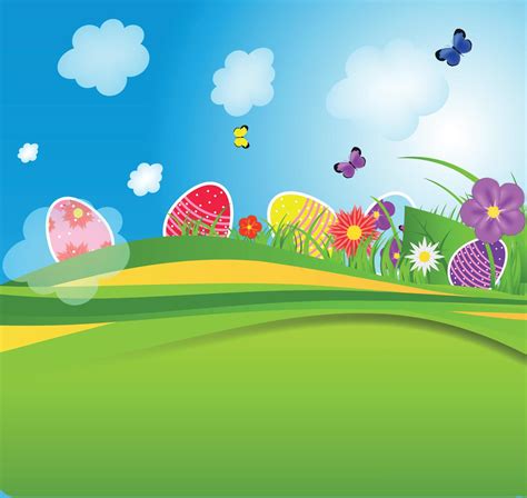 Happy Easter Spring Background Vector Illustration 8342343 Vector Art ...