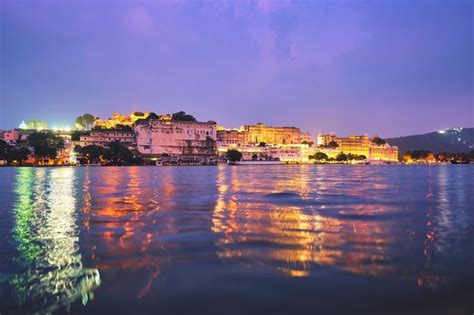 Udaipur City Palace at Night