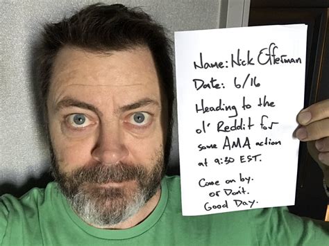 Nick Offerman on Twitter: "Thank you very kindly for another edifying chat with the inhabitants ...