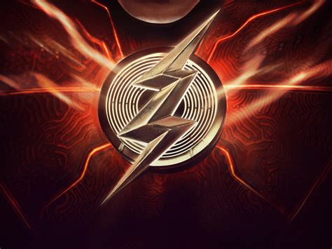 Wallpaper the flash movie, logo, 2023 desktop wallpaper, hd image, picture, background, d5c501 ...