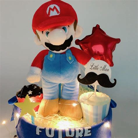 Ready stock- Super Mario Diaper Cake, Babies & Kids, Bathing & Changing ...