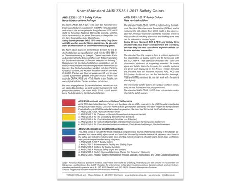 Ansi z535 color chart pdf - estasl