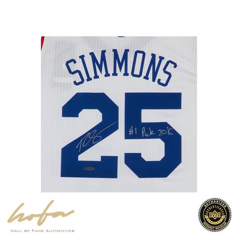 BEN SIMMONS AUTOGRAPHED & INSCRIBED 76ERS HOME JERSEY | Hall of Fame ...