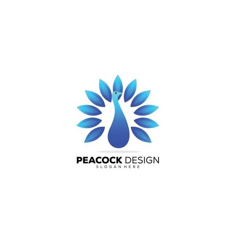 peacock design illustration logo elegant template 17065121 Vector Art ...