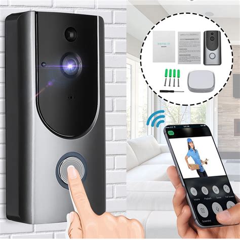 Wireless pir video doorbell visiable night vision home smart intercom ...